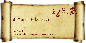 Ábri Rózsa névjegykártya