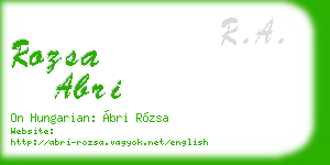 rozsa abri business card