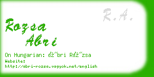 rozsa abri business card